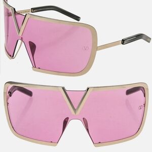 Valentino Garavani Pink and Gold Sunglasses